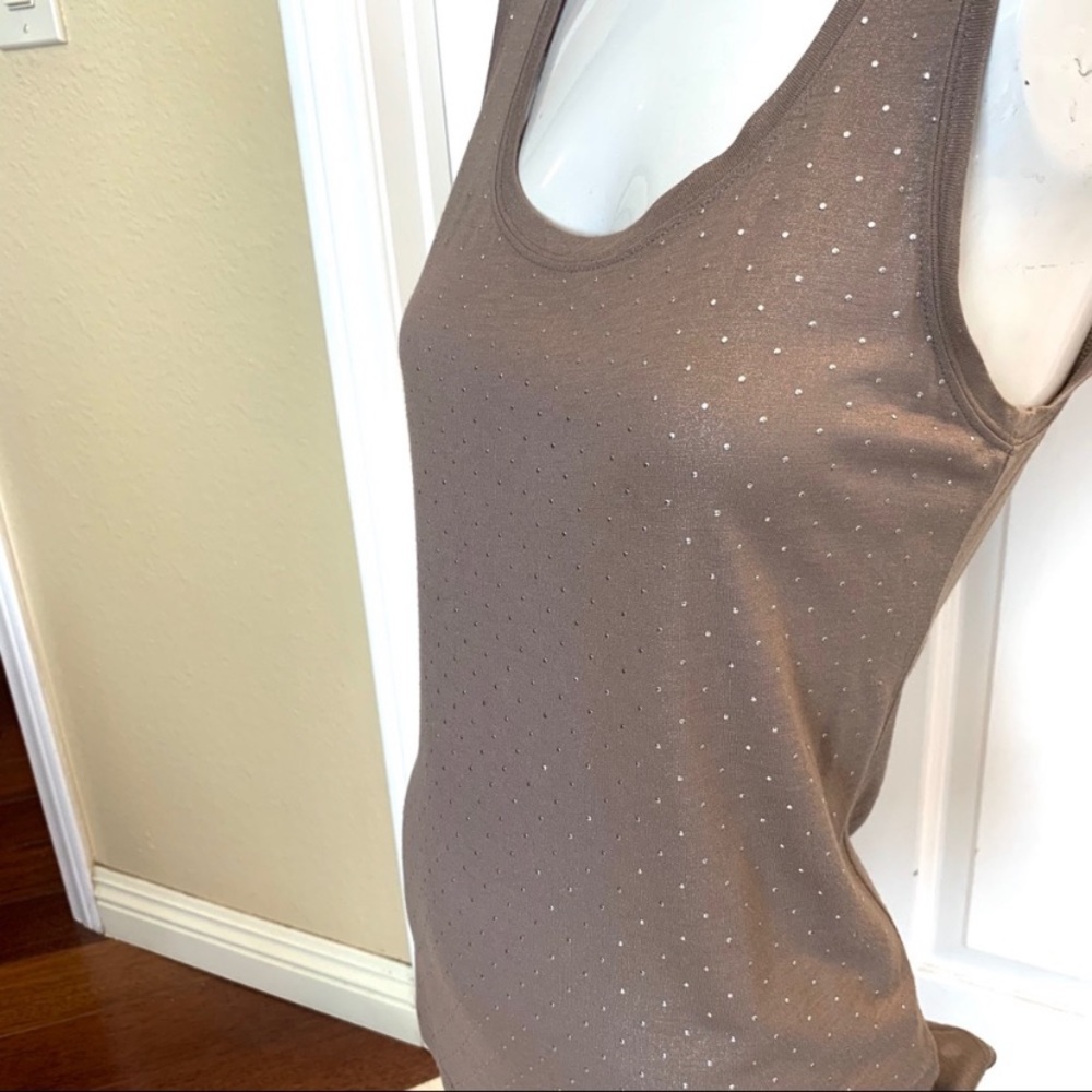 Calvin Klein Tan Studded tank top S